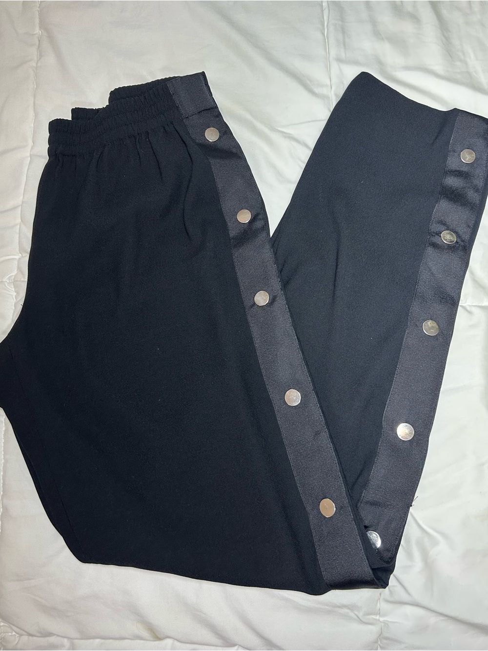 Bar lll Black Snap-Snap Button Track Pants